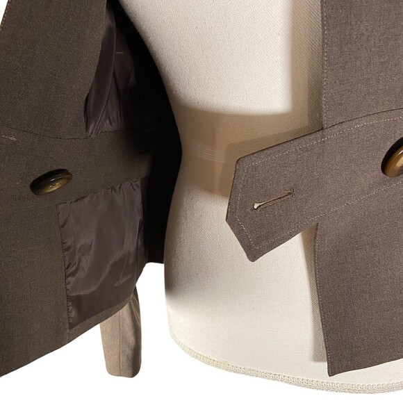 Donna Degnan Jacket Blazer‎ Brown Career Business Button Closure Workwear Size 6 - Picture 5 of 12